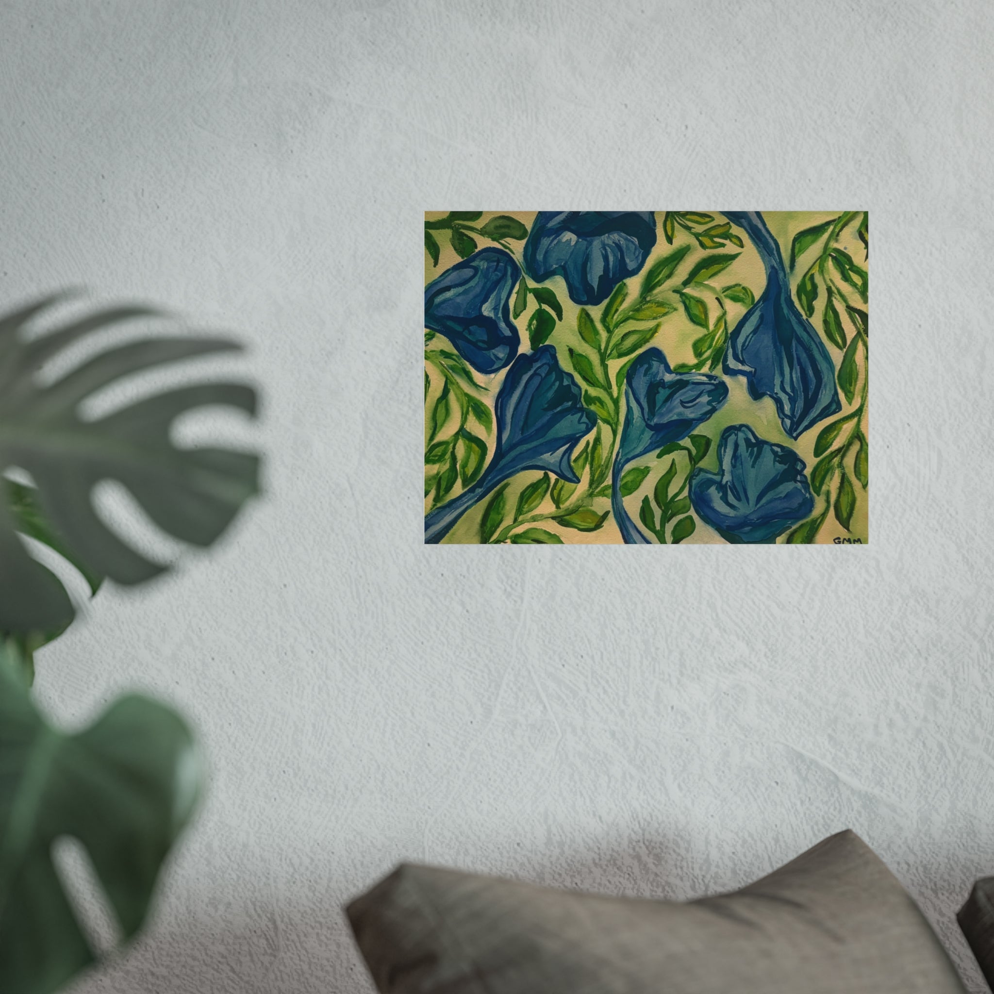 Blue Flowers Giclee Art Print