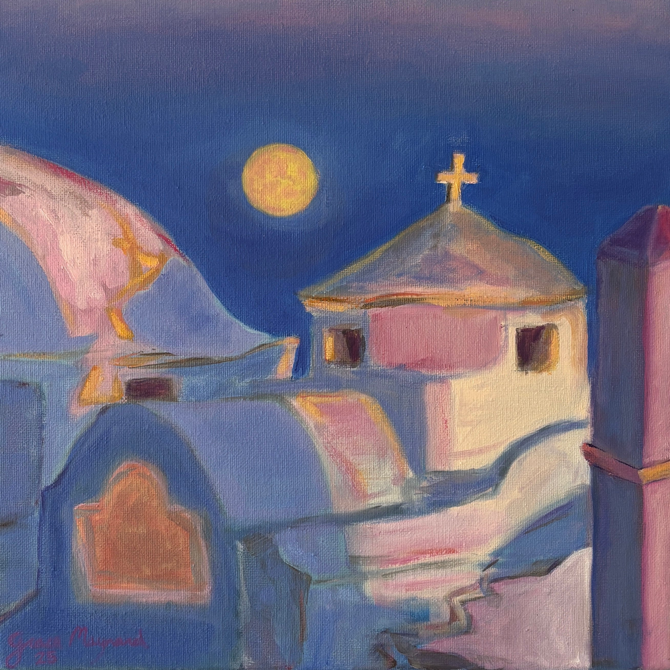 Moonrise, 11” x 11” Oil on Canvas