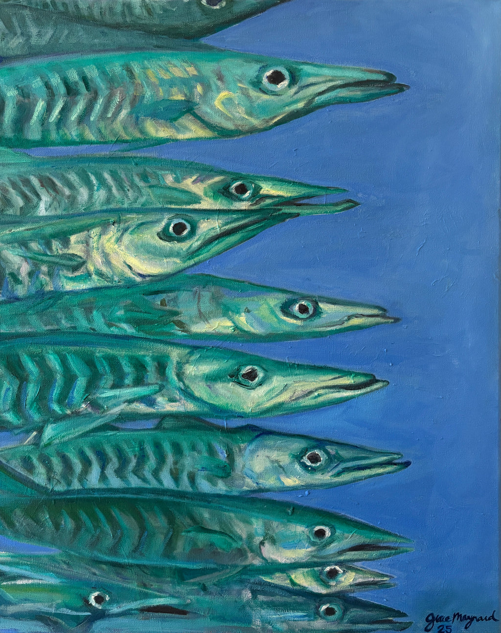 Barracuda, 18” x 24” Oil on Canvas