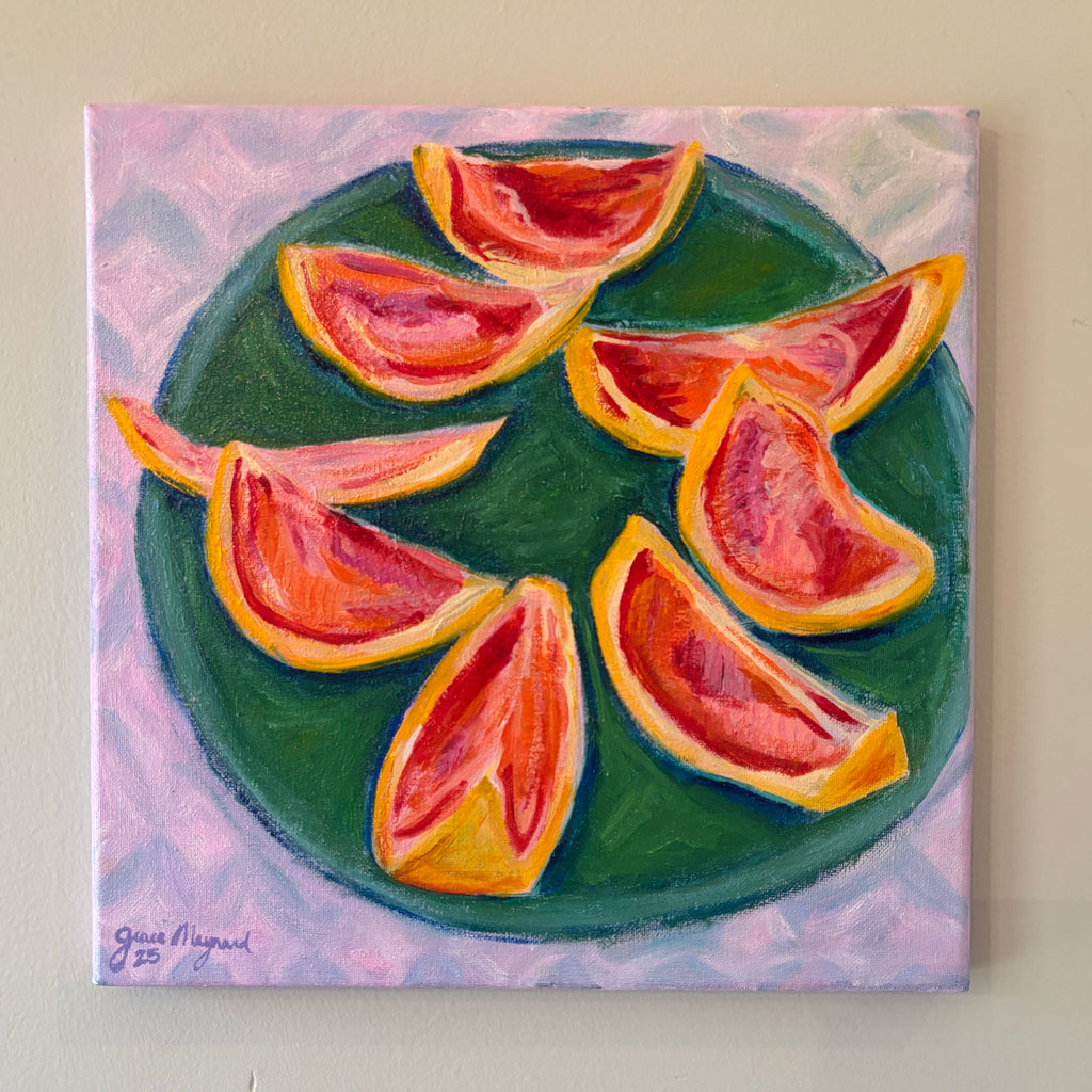 Grapefruit, 11” x 11” Oil on Canvas