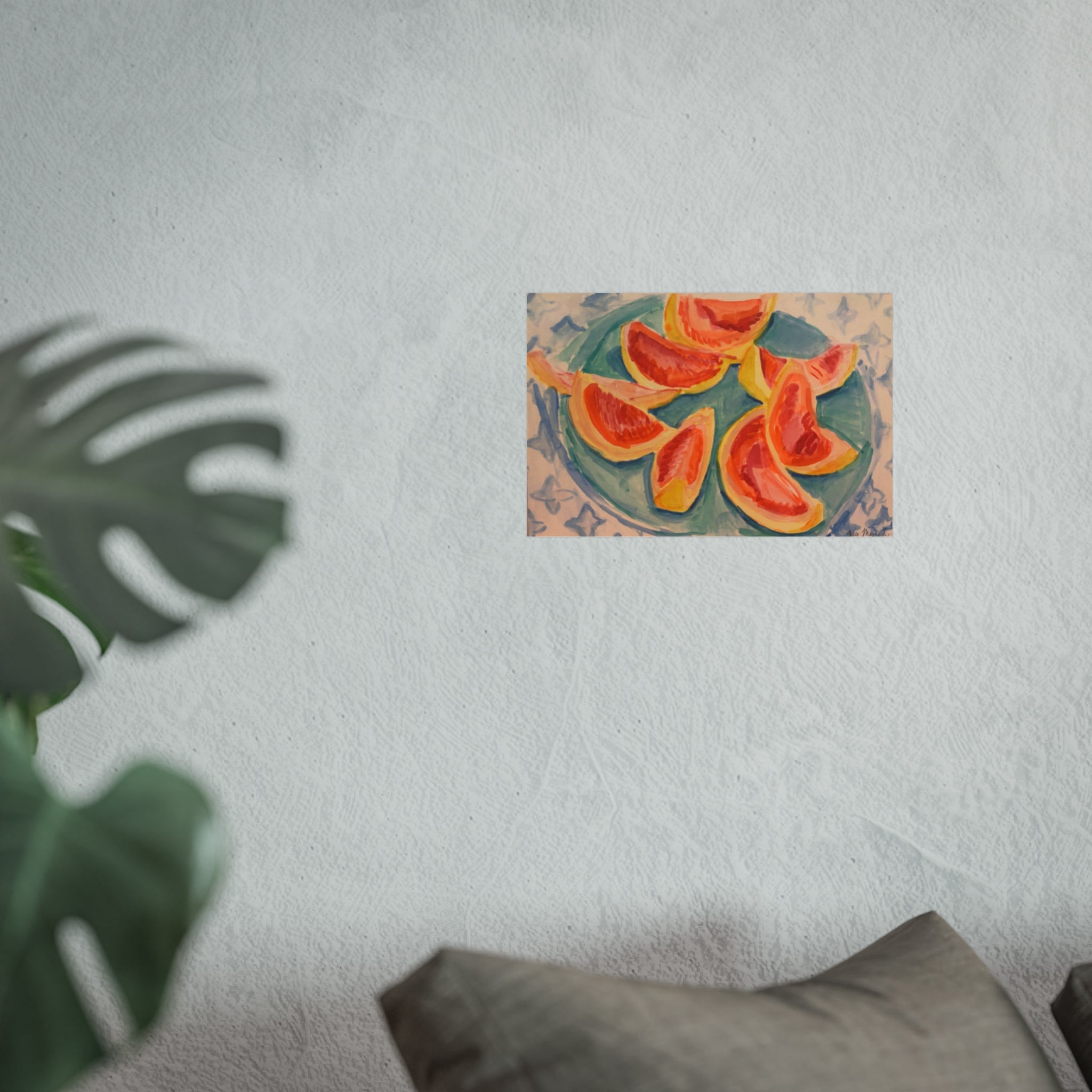 Grapefruit Watercolor Fine Art Poster