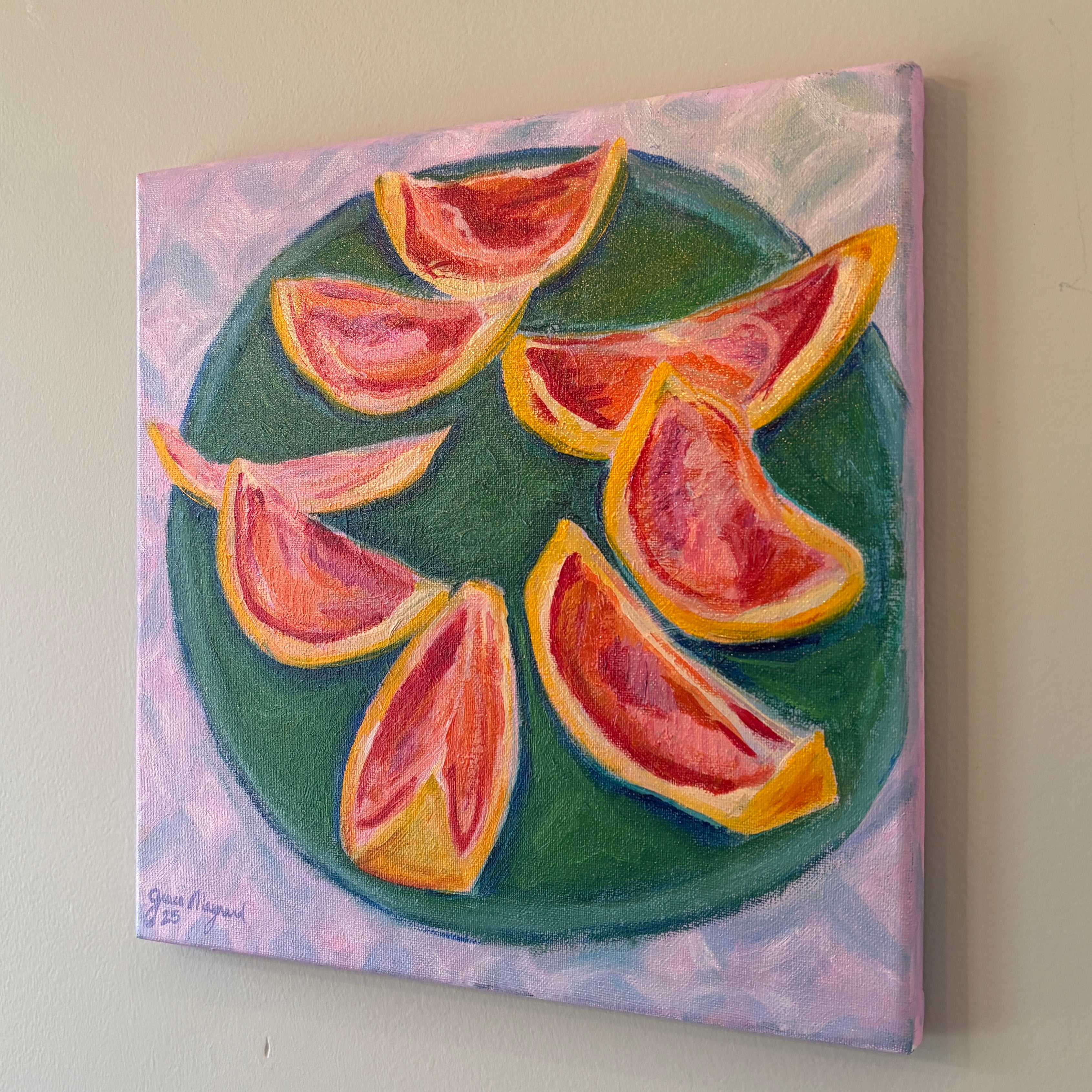 Grapefruit, 11” x 11” Oil on Canvas